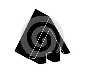 House web icon silhouette vector symbol icon design.