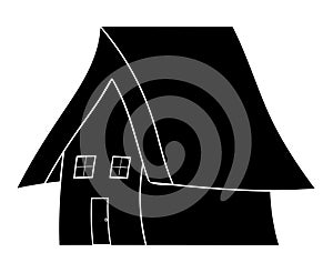 House web icon silhouette vector symbol icon design.