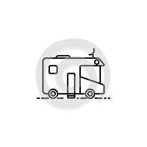 House on wheels dusk style icon. Element of travel icon for mobile concept and web apps. Thin line House on wheels dusk style icon