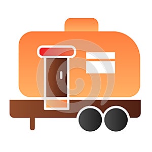 House on wheels flat icon. Car home color icons in trendy flat style. Mooving house gradient style design, designed for