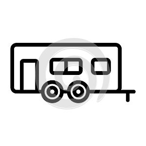 House on Wheels icon vector. Isolated contour symbol illustration