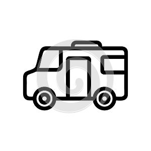 House on Wheels icon vector. Isolated contour symbol illustration