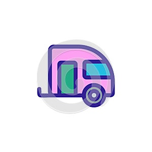 House on Wheels icon vector. Isolated contour symbol illustration