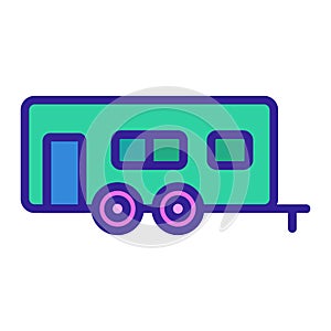 House on Wheels icon vector. Isolated contour symbol illustration