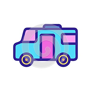 House on Wheels icon vector. Isolated contour symbol illustration