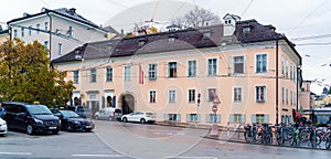 The house where the composer Mozart lived, Salzburg, Austria