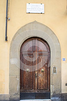 House where lived Dostoevsky in Florence, Italy