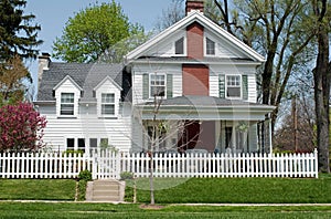 House with White Picket Fence