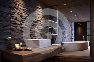 House white sink interior home room luxury bathroom modern bath designer interior