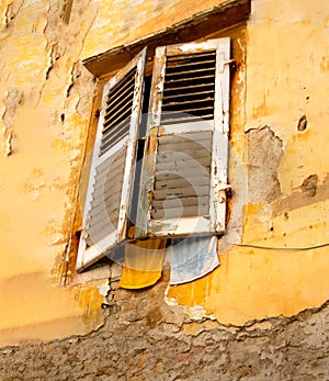 House Window. Vertical. Corfu Greece