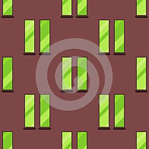 House windows elements flat style glass frames seamless pattern background construction decoration apartment vector