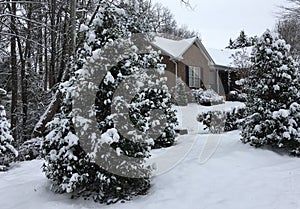 House in winter