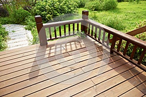 house wooden deck wood outdoor backyard patio in garden