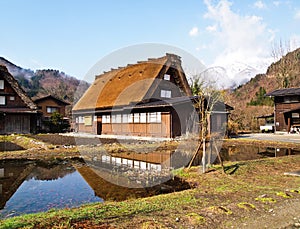 House The world heritage village Shirakawa-go , Gifu , Japan