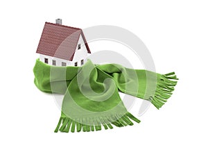 House wrapped in a scarf photo