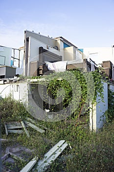 House wrecked by cyclone