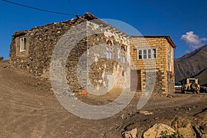 House in Xinaliq Khinalug village, Azerbaij