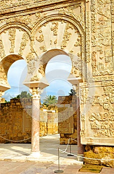 The House of Yafar in the arab palace of Medina Azahara, Cordoba, Andalusia, Spain