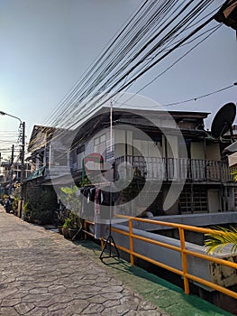 The housea at the town