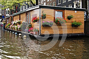 Houseboat at Amsterdam
