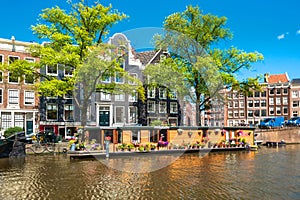 Houseboat on Amsterdam Canal photo