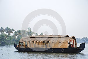 Houseboat on the backwater in Kerela photo