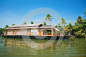 Houseboat through the backwaters in Kerala, India