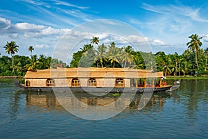 Houseboat on Kerala backwaters, India