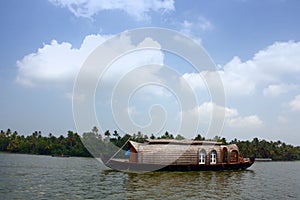 Houseboat on Kerala Backwaters at Kumarakom photo