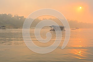 Houseboat at sangklaburi Thailand