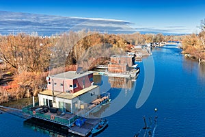 Houseboats on the Danube