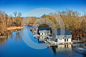 Houseboats on the Danube