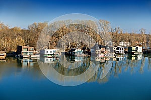 Houseboats on the Danube