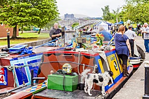 Houseboats in Etruria Canals Festival, Trent and Mersey Canal, photo