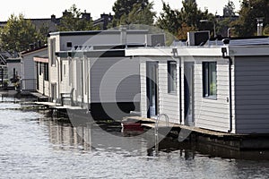 Houseboats exterior near Moordrecht