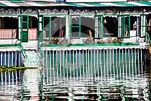 Houseboats, the floating luxury hotels in Dal Lake, Srinagar.India