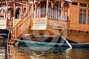 Houseboats, the floating luxury hotels in Dal Lake, Srinagar.India