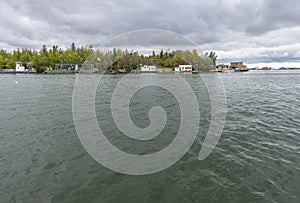 Houseboats on Great Slave Lake