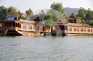 Houseboats in Srinagar in Kashmir, India