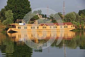 Houseboats in Srinagar in Kashmir, India