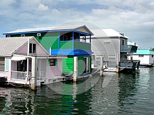Houseboats on the water