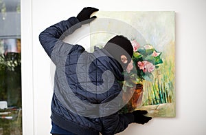 Stealing the work of art.