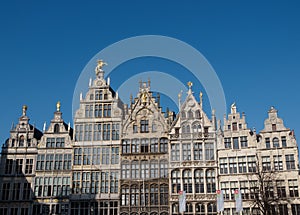 Housefront At Market Square In Antwerpen