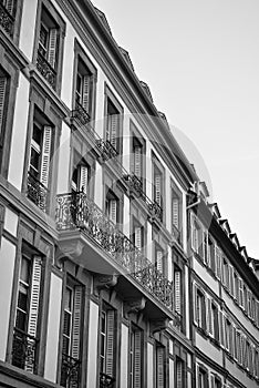 Housefront Strasbourg (BW) photo