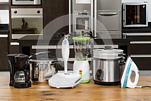 Household appliances - Different Appliances On Counter In The Kitchen