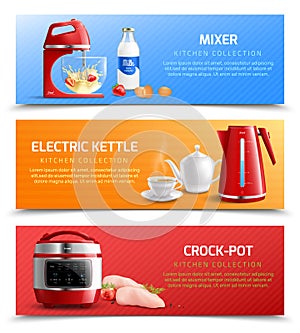 Household Appliances Horizontal Banners