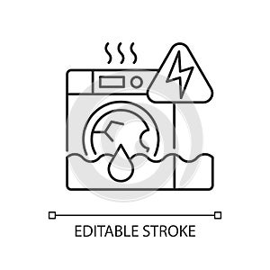 Household appliances malfunction linear icon