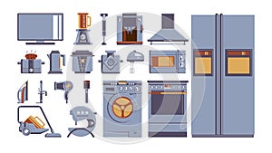 Household appliances set.