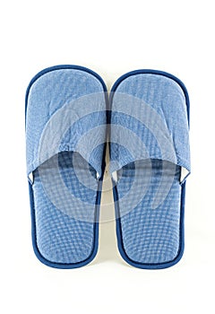 Household blue slippers