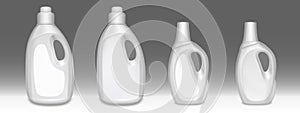 Household chemicals bottles, detergent tubes set